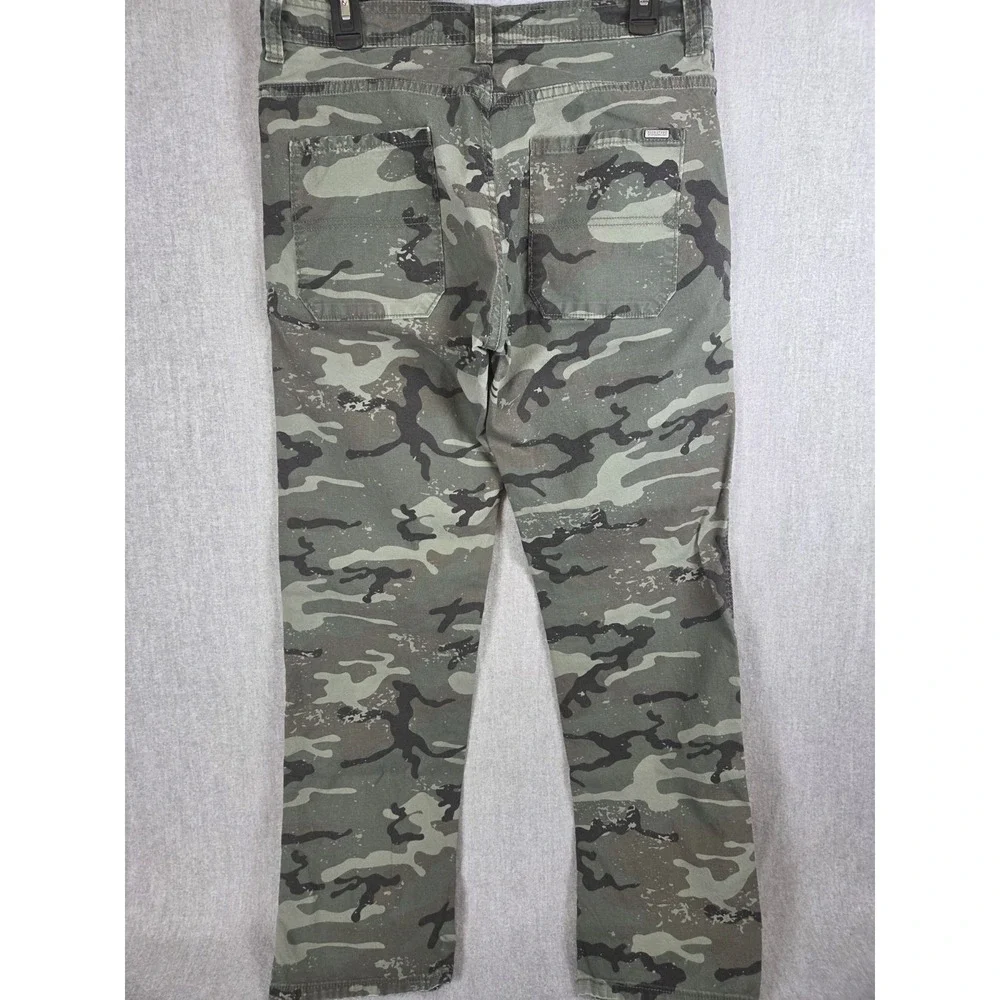 Signature By Levi S67 Pants Mens 32x30 Green Camo Athletic Utility Taper Stretch